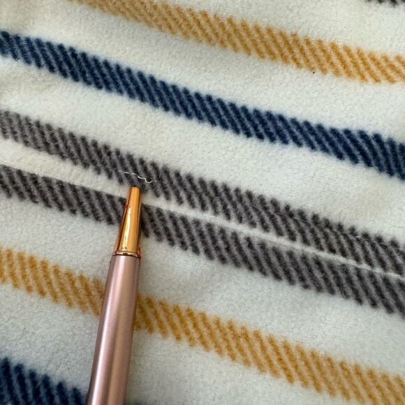 O’Neill Striped Fleece Shacket Womens Medium Pearl Snap Shirt Jacket Yellow Blue - Picture 7 of 8